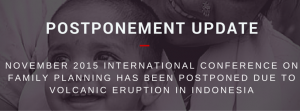 November 2015 ICFP Postponed Due To Volcanic Eruption In Indonesia