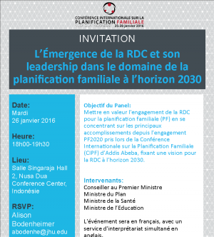 ICFP Spotlight: High-level Auxiliary Event With DRC Government Leaders To Showcase Unprecedented Family Planning Progress