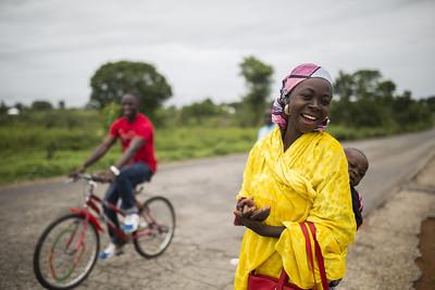 Nigerian woman and baby