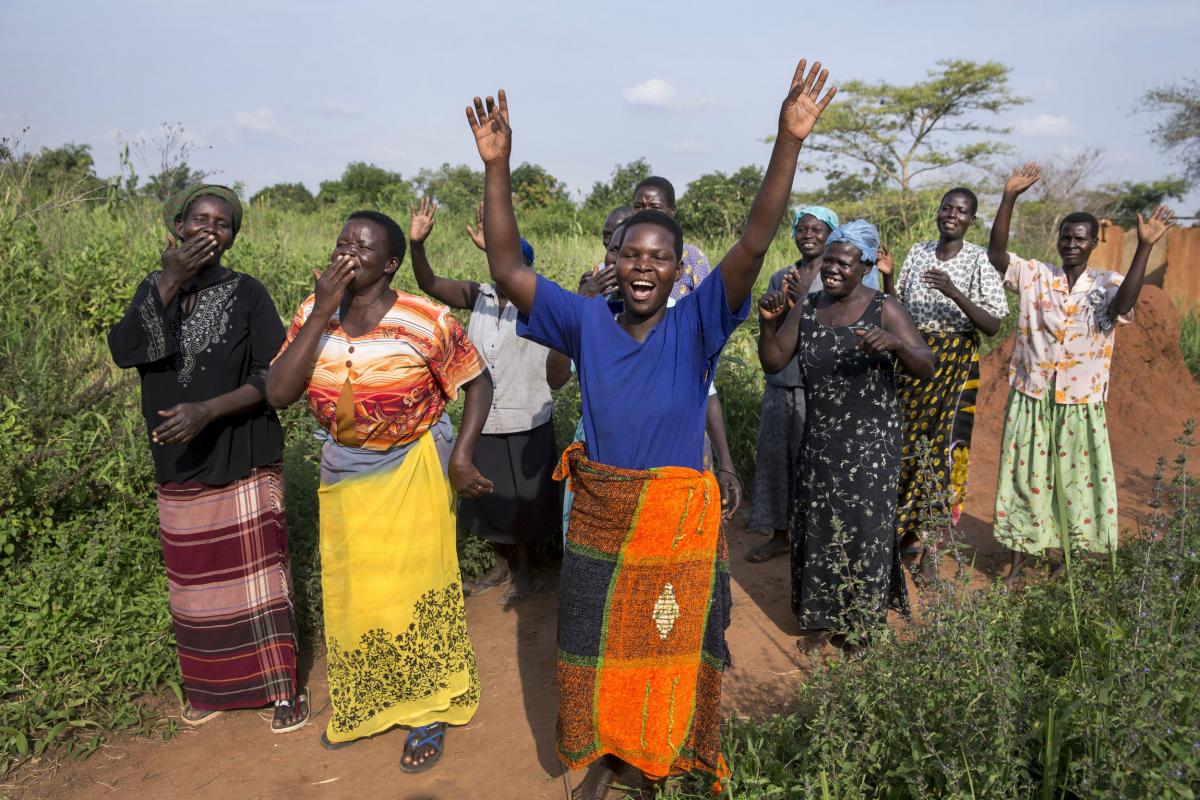 Women from the Self Help Group Alita Kole in Ayala, Uganda