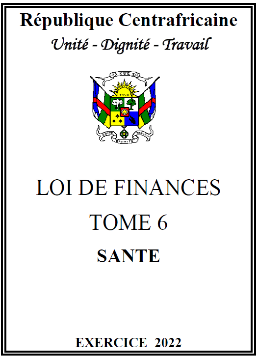Image of the Front of the Finance Law Document for CAR
